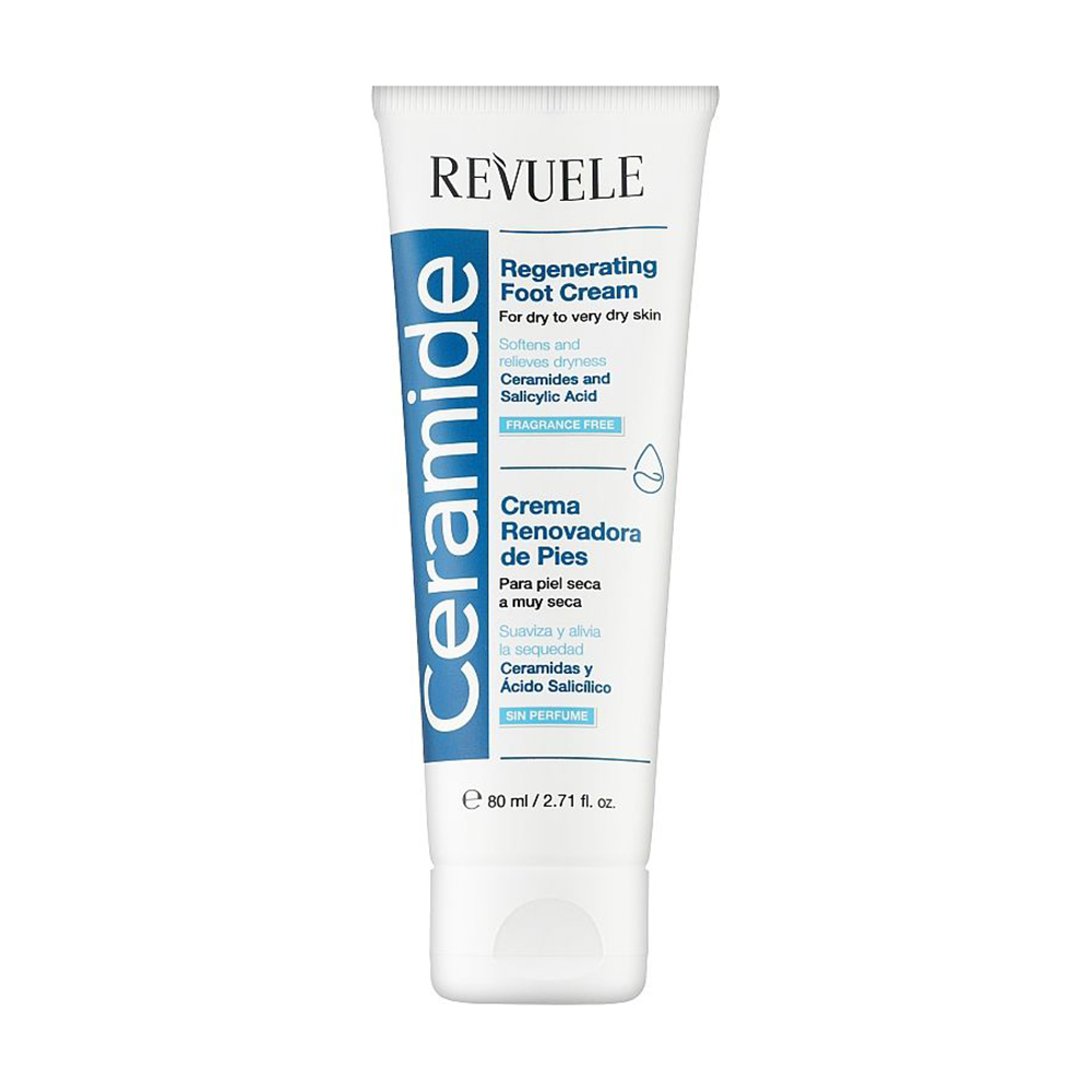 Відновлювальний крем для ніг Revuele Ceramide Regenerating Foot Cream з керамідами, 80 мл